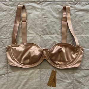 SKIMS WOVEN SHINE UNDERWIRE BRA